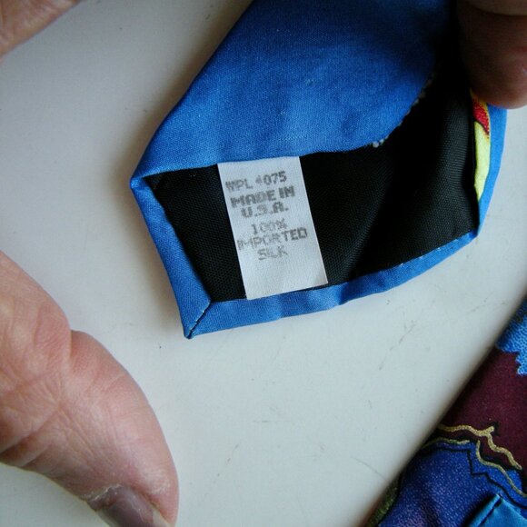 Grace Newburger Designer Silk Tie - Tribute To Gaugin Boho Artistic Gift - Picture 7 of 9